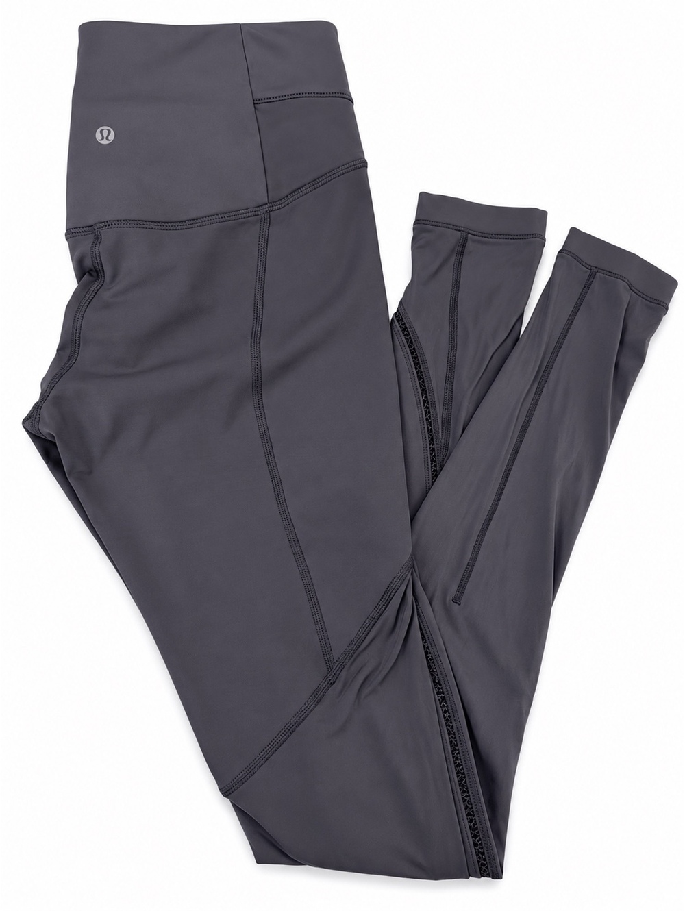 Lululemon Gray Mesh Detail High Rise Leggings Women’s Size 4